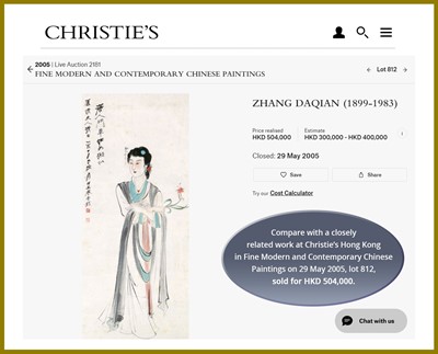 Lot 669 - ‘LADY JIN YIYI’, BY ZHANG DAQIAN (1899-1983)