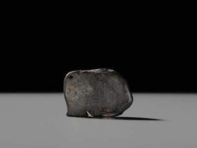 Lot 80 - A VERY RARE TURQUOISE ‘WATER BUFFALO’ PENDANT, LATE SHANG TO EARLY WESTERN ZHOU DYNASTY