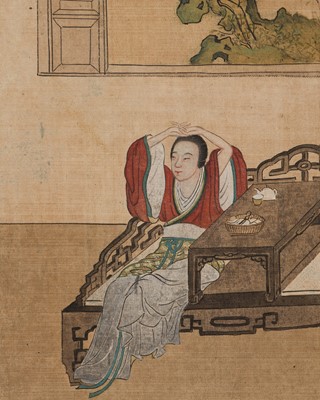 Lot 312 - ‘LADY AT LEISURE’, CHINESE SCHOOL, 18TH-19TH CENTURY