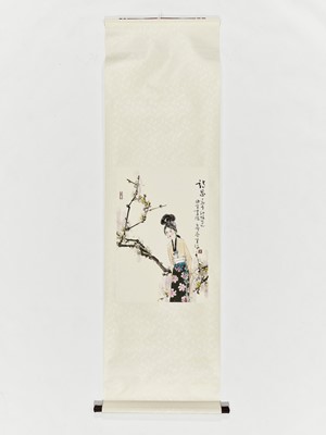 Lot 967 - MA QUAN (B. 1938): A HANGING SCROLL PAINTING, DATED 1987