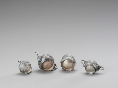 Lot 915 - AN EXPORT SILVER TEA SERVIC, C. 1900