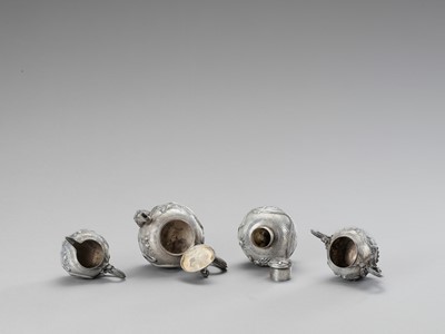 Lot 915 - AN EXPORT SILVER TEA SERVIC, C. 1900