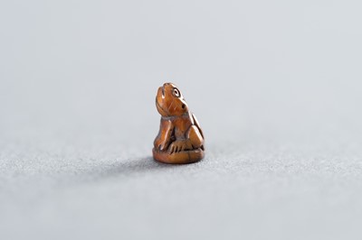Lot 567 - A MINIATURE TOOTH TIGER AMULET