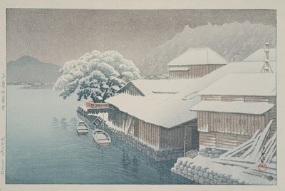 KAWASE HASUI: EVENING SNOW AT ISHINOMAKI