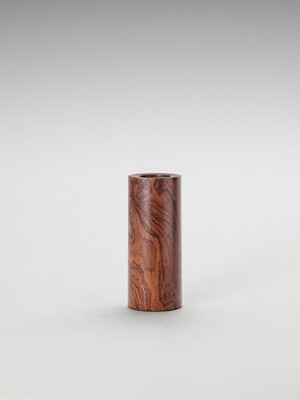 Lot 851 - A ROSEWOOD BRUSH POT, BITONG