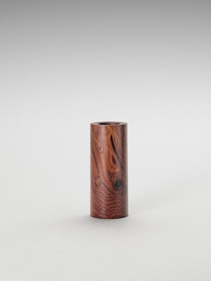 Lot 851 - A ROSEWOOD BRUSH POT, BITONG