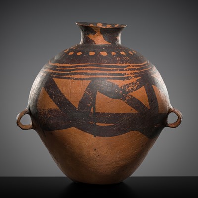 Lot 234 - A NEOLITHIC PAINTED POTTERY JAR, MAJIAYAO CULTURE, CIRCA 2500-2000 BC