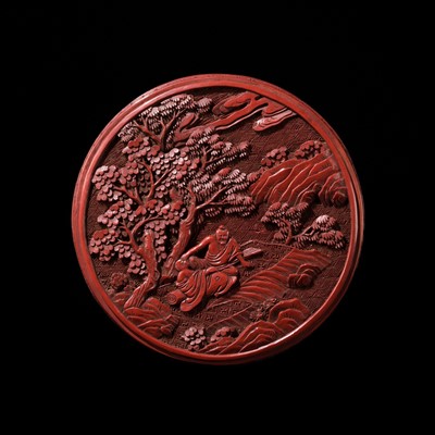 Lot 179 - A FINE CINNABAR LACQUER BOX AND COVER, QING DYNASTY