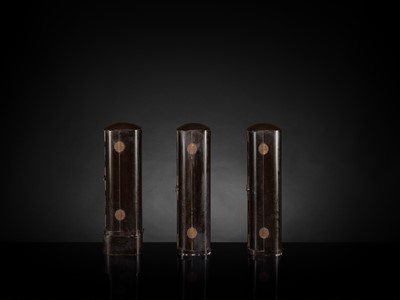 Lot 135 - YAMAMOTO MOSUKE: A HIGHLY IMPORTANT COMPLETE SET OF 33 ‘THE SAIGOKU KANNON PILGRIMAGE ‘GOLD LACQUER ZUSHI (PORTABLE BUDDHIST SHRINES), DATED 1854
