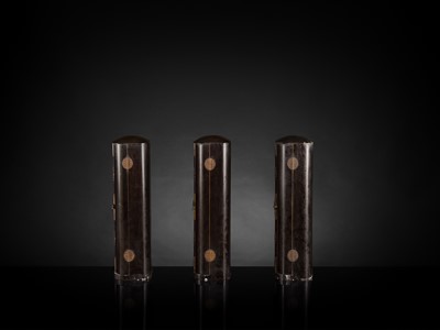 Lot 135 - YAMAMOTO MOSUKE: A HIGHLY IMPORTANT COMPLETE SET OF 33 ‘THE SAIGOKU KANNON PILGRIMAGE ‘GOLD LACQUER ZUSHI (PORTABLE BUDDHIST SHRINES), DATED 1854