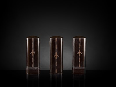 Lot 135 - YAMAMOTO MOSUKE: A HIGHLY IMPORTANT COMPLETE SET OF 33 ‘THE SAIGOKU KANNON PILGRIMAGE ‘GOLD LACQUER ZUSHI (PORTABLE BUDDHIST SHRINES), DATED 1854