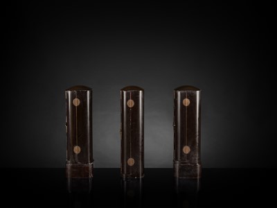 Lot 135 - YAMAMOTO MOSUKE: A HIGHLY IMPORTANT COMPLETE SET OF 33 ‘THE SAIGOKU KANNON PILGRIMAGE ‘GOLD LACQUER ZUSHI (PORTABLE BUDDHIST SHRINES), DATED 1854