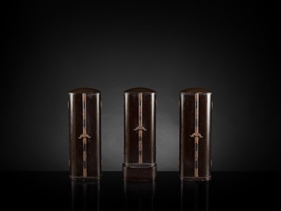 Lot 135 - YAMAMOTO MOSUKE: A HIGHLY IMPORTANT COMPLETE SET OF 33 ‘THE SAIGOKU KANNON PILGRIMAGE ‘GOLD LACQUER ZUSHI (PORTABLE BUDDHIST SHRINES), DATED 1854