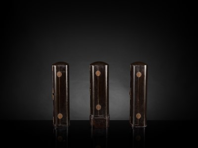 Lot 135 - YAMAMOTO MOSUKE: A HIGHLY IMPORTANT COMPLETE SET OF 33 ‘THE SAIGOKU KANNON PILGRIMAGE ‘GOLD LACQUER ZUSHI (PORTABLE BUDDHIST SHRINES), DATED 1854