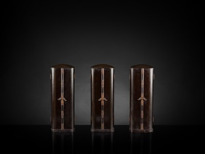 Lot 135 - YAMAMOTO MOSUKE: A HIGHLY IMPORTANT COMPLETE SET OF 33 ‘THE SAIGOKU KANNON PILGRIMAGE ‘GOLD LACQUER ZUSHI (PORTABLE BUDDHIST SHRINES), DATED 1854