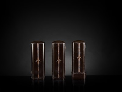 Lot 135 - YAMAMOTO MOSUKE: A HIGHLY IMPORTANT COMPLETE SET OF 33 ‘THE SAIGOKU KANNON PILGRIMAGE ‘GOLD LACQUER ZUSHI (PORTABLE BUDDHIST SHRINES), DATED 1854