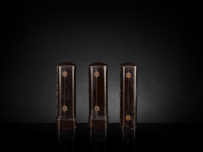 Lot 135 - YAMAMOTO MOSUKE: A HIGHLY IMPORTANT COMPLETE SET OF 33 ‘THE SAIGOKU KANNON PILGRIMAGE ‘GOLD LACQUER ZUSHI (PORTABLE BUDDHIST SHRINES), DATED 1854
