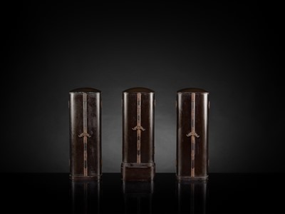 Lot 135 - YAMAMOTO MOSUKE: A HIGHLY IMPORTANT COMPLETE SET OF 33 ‘THE SAIGOKU KANNON PILGRIMAGE ‘GOLD LACQUER ZUSHI (PORTABLE BUDDHIST SHRINES), DATED 1854