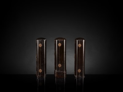 Lot 135 - YAMAMOTO MOSUKE: A HIGHLY IMPORTANT COMPLETE SET OF 33 ‘THE SAIGOKU KANNON PILGRIMAGE ‘GOLD LACQUER ZUSHI (PORTABLE BUDDHIST SHRINES), DATED 1854