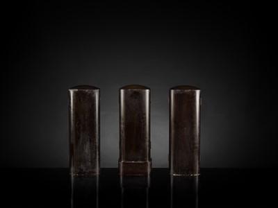 Lot 135 - YAMAMOTO MOSUKE: A HIGHLY IMPORTANT COMPLETE SET OF 33 ‘THE SAIGOKU KANNON PILGRIMAGE ‘GOLD LACQUER ZUSHI (PORTABLE BUDDHIST SHRINES), DATED 1854