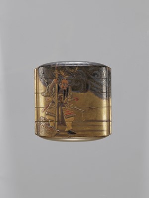 Lot 444 - A FOUR-CASE GOLD LACQUER INRO