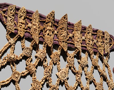 Lot 17 - A RITUAL ‘SKY WALKER’ BONE APRON, 18TH-19TH CENTURY