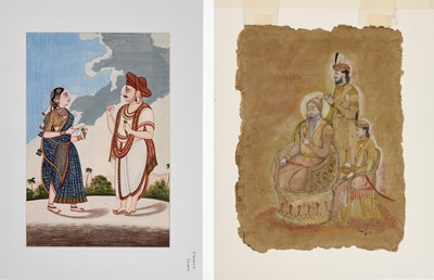 Lot 1219 - TWO INDIAN MINIATURE PAINTINGS