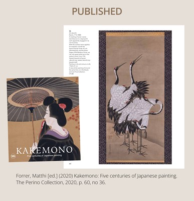 Lot 285 - ITO JAKUCHU: SEDGE OF SEVEN CRANES