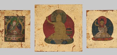 Lot 101 - A GROUP OF THREE TIBETAN PAINTINGS, 18TH-19TH CENTURY