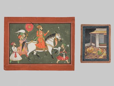 Lot 363 - A GROUP OF TWO INDIAN MINIATURE PAINTINGS, NORTH INDIA, 18TH-EARLY 19TH CENTURY