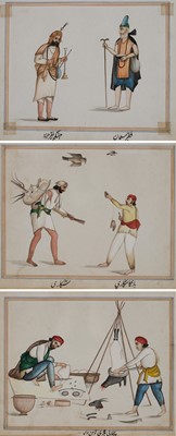 Lot 368 - A GROUP OF THREE MINIATURE PAINTINGS OF SIKH SUBJECTS, PUNJAB, MID-19TH CENTURY