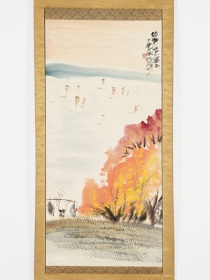 Lot 958 - AFTER LIN FENGMIAN: A HANGING SCROLL PAINTING, 1920