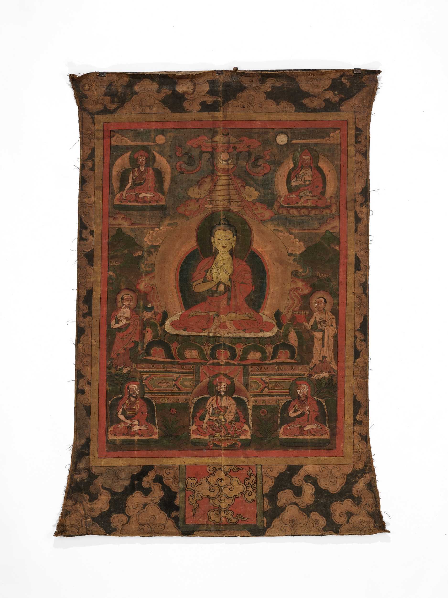 Lot 447 - A TIBETAN THANGKA DEPICTING BUDDHA SHAKYAMUNI, 19TH CENTURY