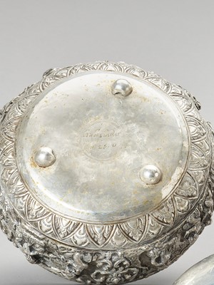 Lot 1311 - THREE SOUTHEAST ASIAN SILVER REPOUSSÉ OBJECTS