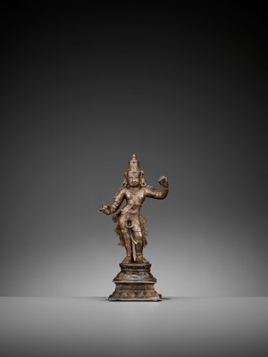 Lot 753 - A BRONZE FIGURE OF RAMA, VIJAYANAGAR PERIOD