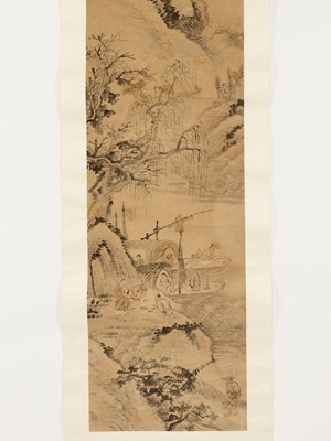 Lot 959 - A HANGING SCROLL PAINTING, LATE QING