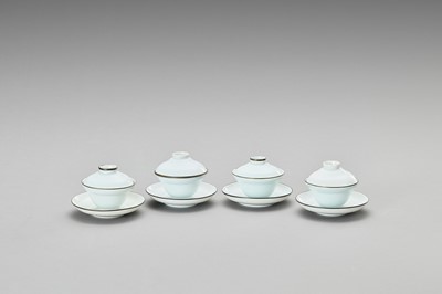Lot 726 - FOUR CHINESE EGG SHELL PORCELAIN DINING SETS