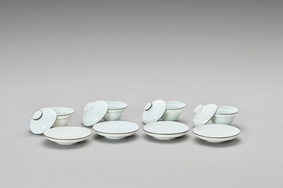 Lot 726 - FOUR CHINESE EGG SHELL PORCELAIN DINING SETS