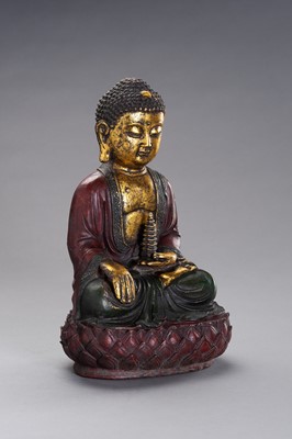 A MING STLYE BRONZE FIGURE OF BUDDHA