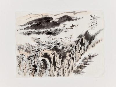 Lot 469 - ‘QUIET LIVING IN A MOUNTAIN SURROUNDED BY CLOUDS’, BY LU YANSHAO (1909-1993), DATED 1981