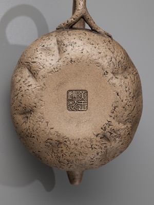 Lot 329 - A YIXING ‘GONG CHUN’ TEAPOT AND COVER BY HUANG YULIN, LATE QING