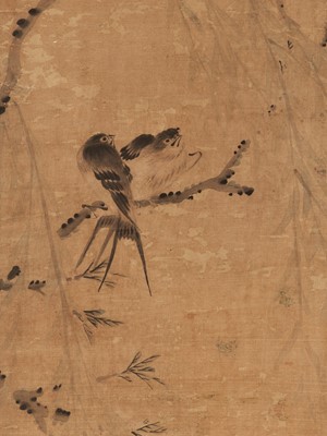 Lot 629 - ‘BIRDS IN SPRING’ BY HUA YAN (1682-1756)