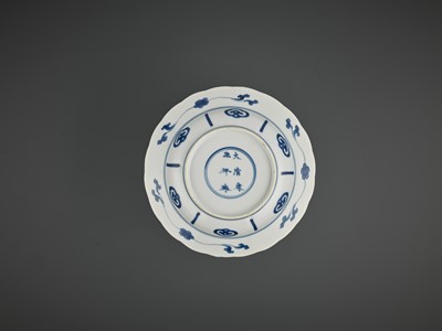 Lot 236 - A LOBED ‘LADIES’ DISH, KANGXI MARK AND PERIOD