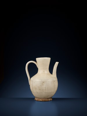 Lot 174 - A SLIP-COVERED LOBED EWER, LIAO TO SONG DYNASTY