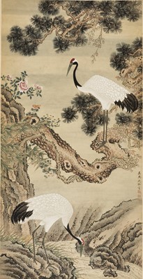 Lot 656 - ‘CRANES’, SCHOOL OF SHEN QUAN (1682-1760)