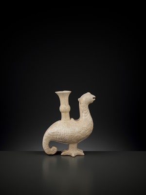 Lot 164 - A WHITE-GLAZED ‘PHOENIX’ INCENSE HOLDER, LIAO TO YUAN DYNASTY