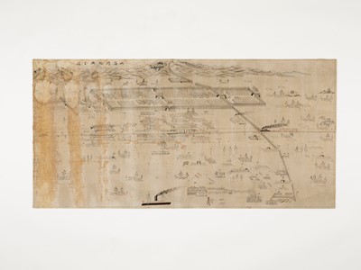 Lot 661 - A LARGE MAP OF THE SHANHAI PASS, LATE QING