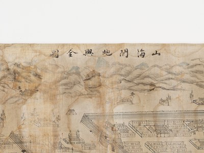 Lot 661 - A LARGE MAP OF THE SHANHAI PASS, LATE QING