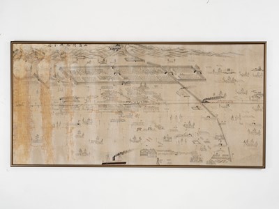 Lot 661 - A LARGE MAP OF THE SHANHAI PASS, LATE QING