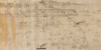 Lot 661 - A LARGE MAP OF THE SHANHAI PASS, LATE QING